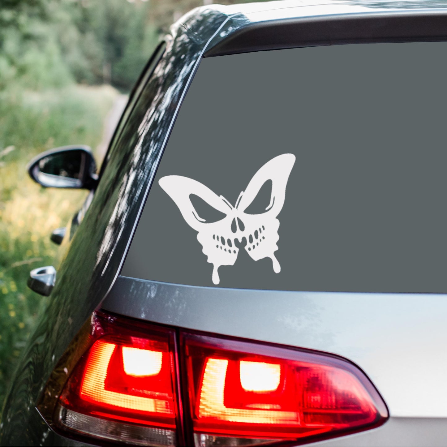Butterfly Skull Vinyl Decal, Decal for Car Windows, Laptop, Phones, Water Bottle, Mug, Tumblers, Wall Art, Journals, Notebooks, Skateboard