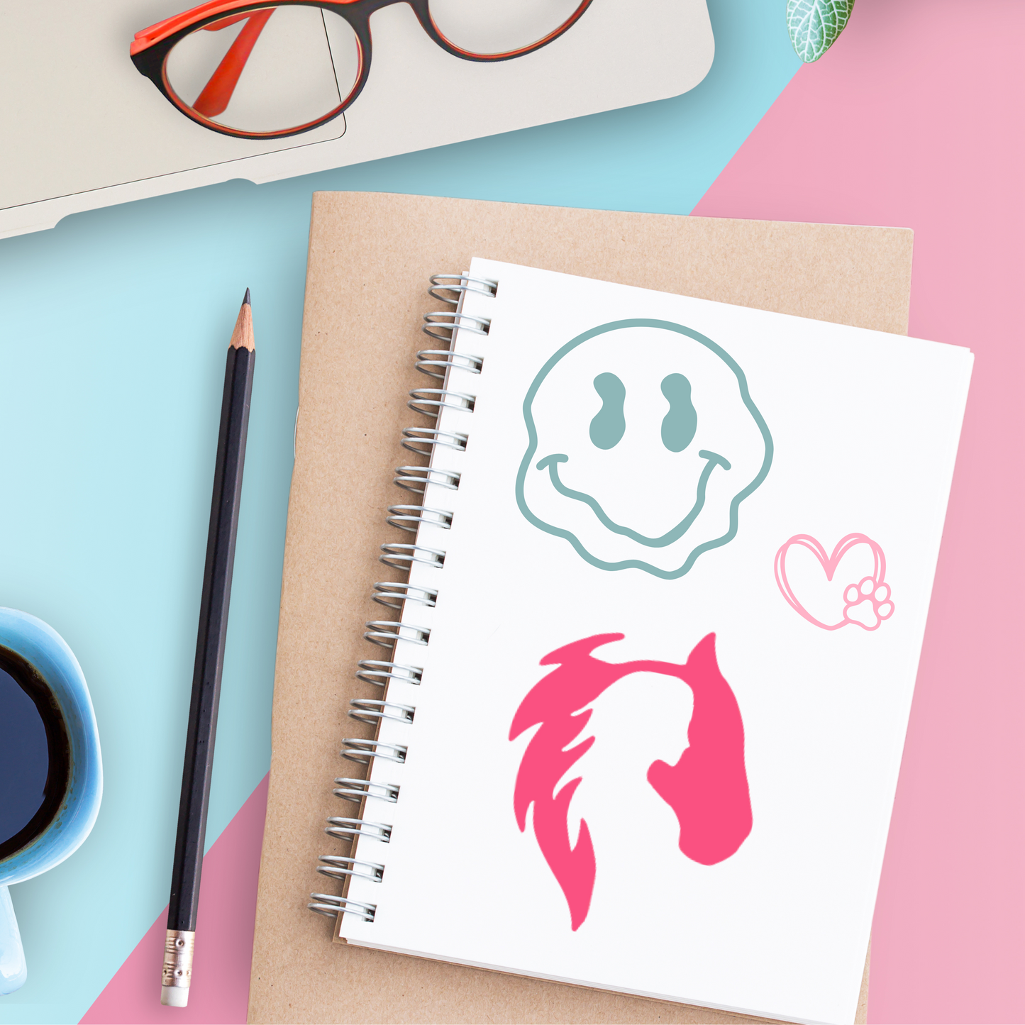 Horse & Woman Dual Silhouette Vinyl Decal