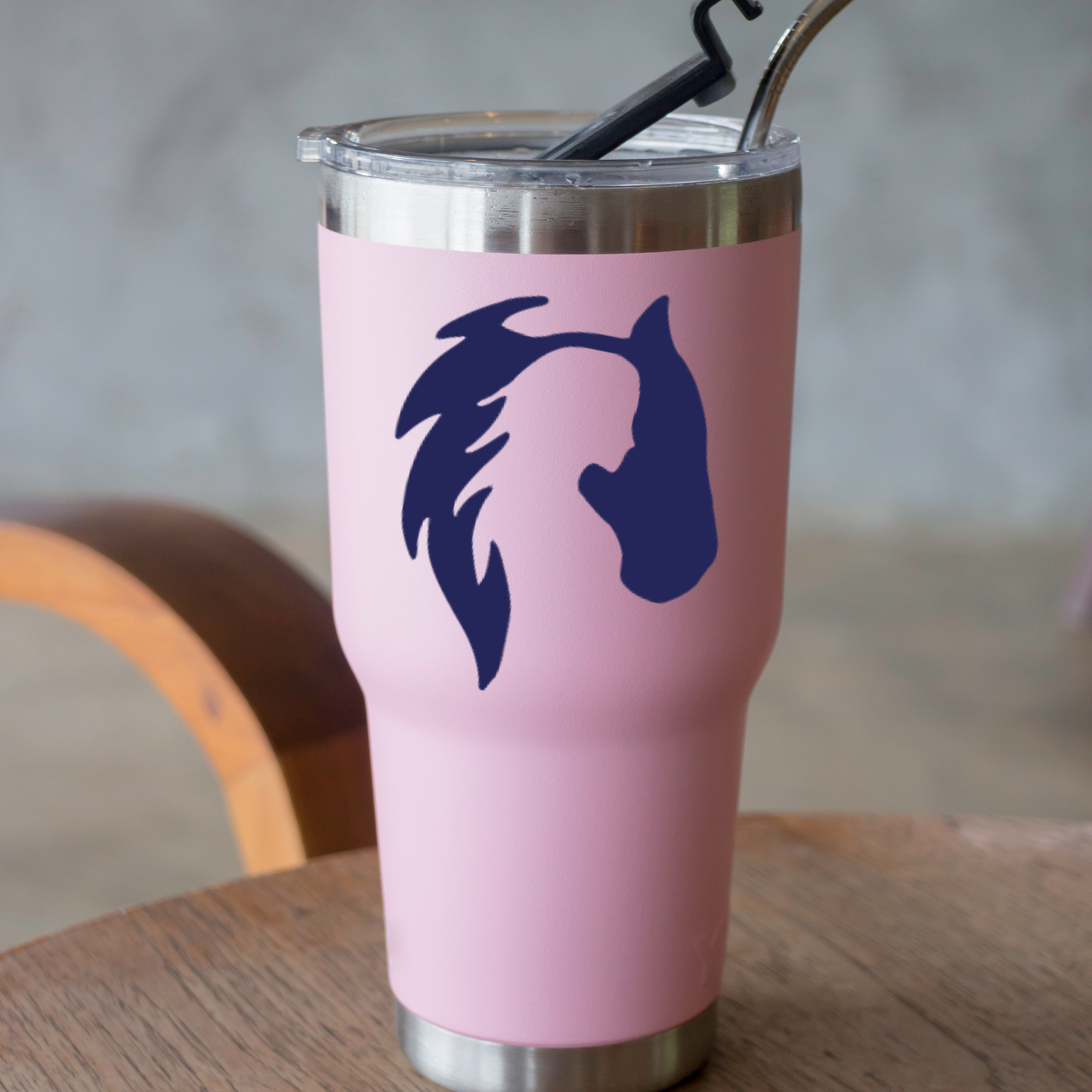 Horse & Woman Dual Silhouette Vinyl Decal