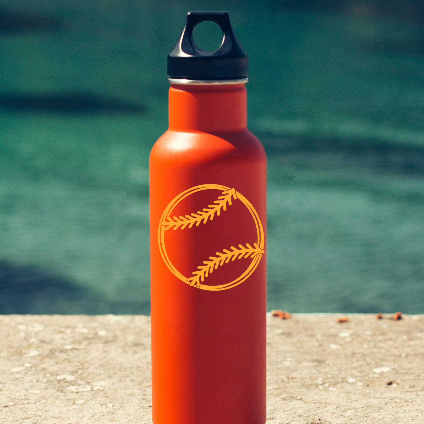 Minimalist Baseball Stitched Vinyl Decal
