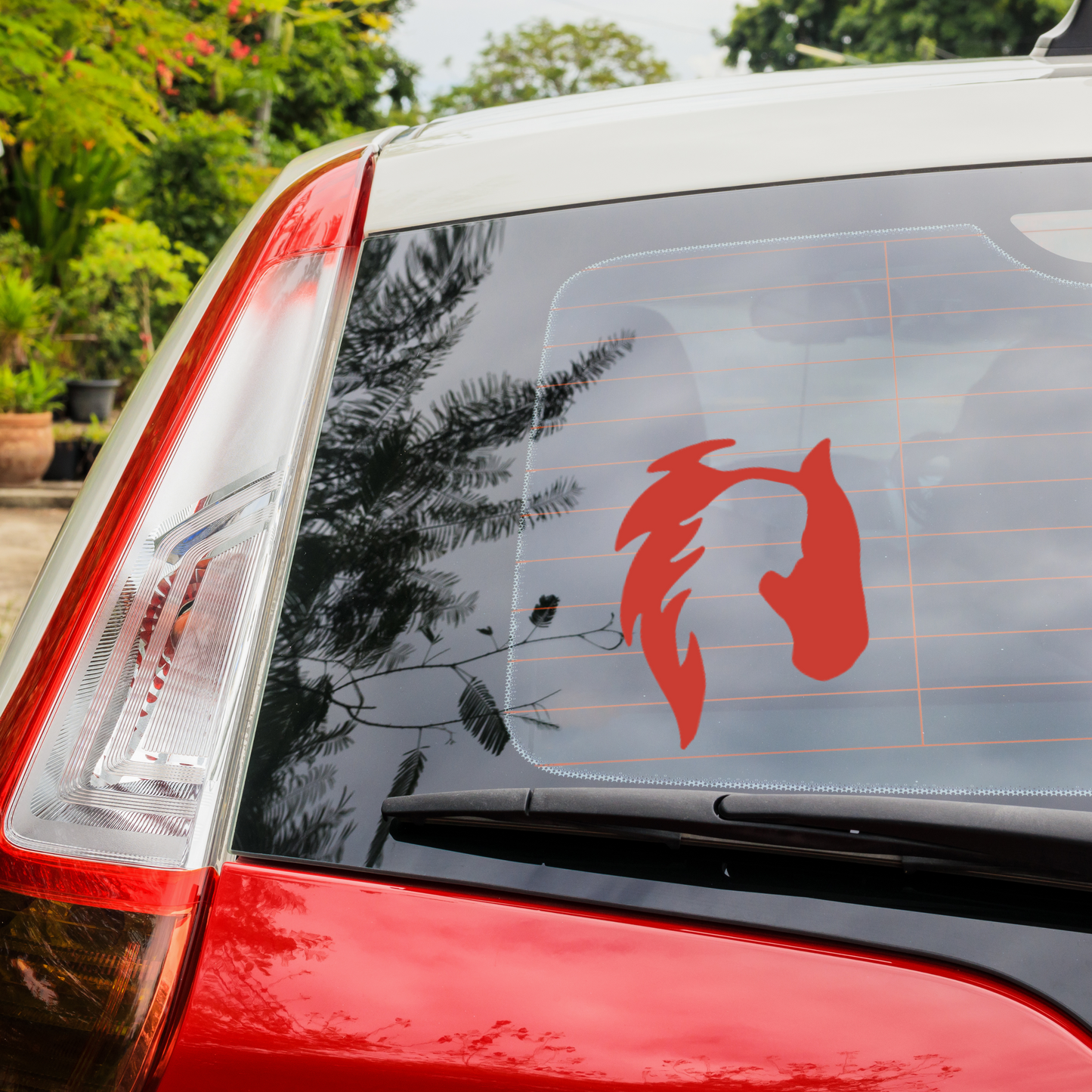 Horse & Woman Dual Silhouette Vinyl Decal