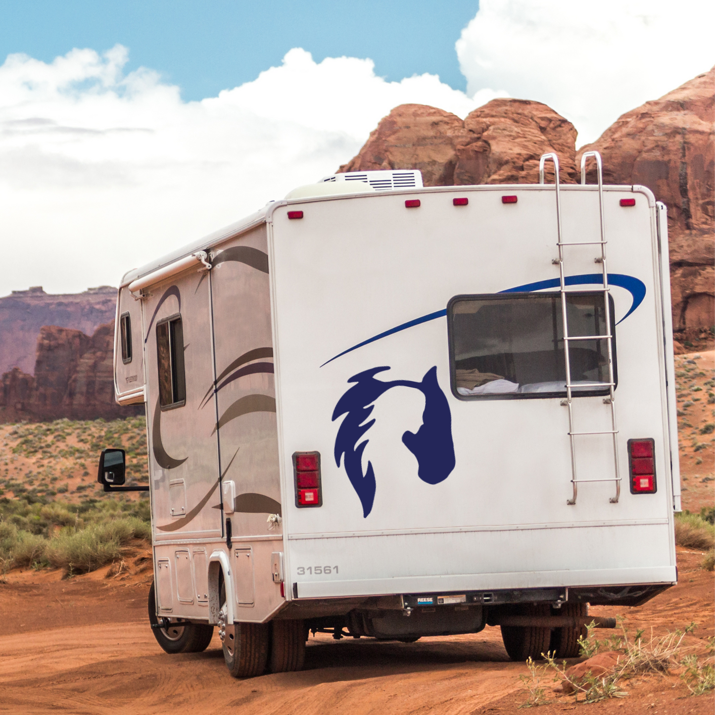 Horse & Woman Dual Silhouette Vinyl Decal