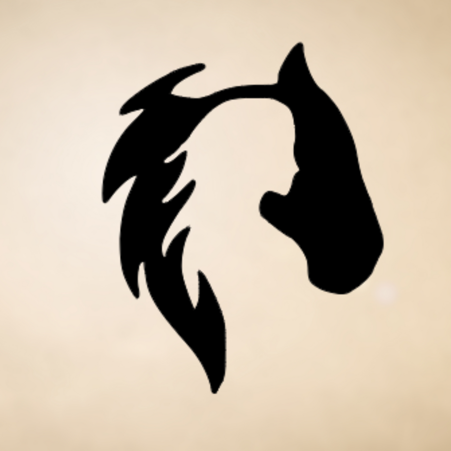 Horse & Woman Dual Silhouette Vinyl Decal