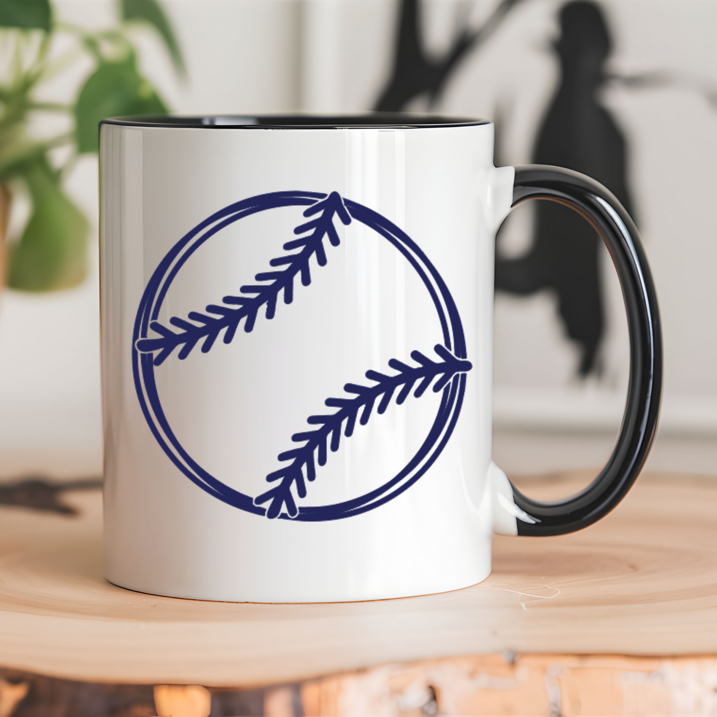 Minimalist Baseball Stitched Vinyl Decal