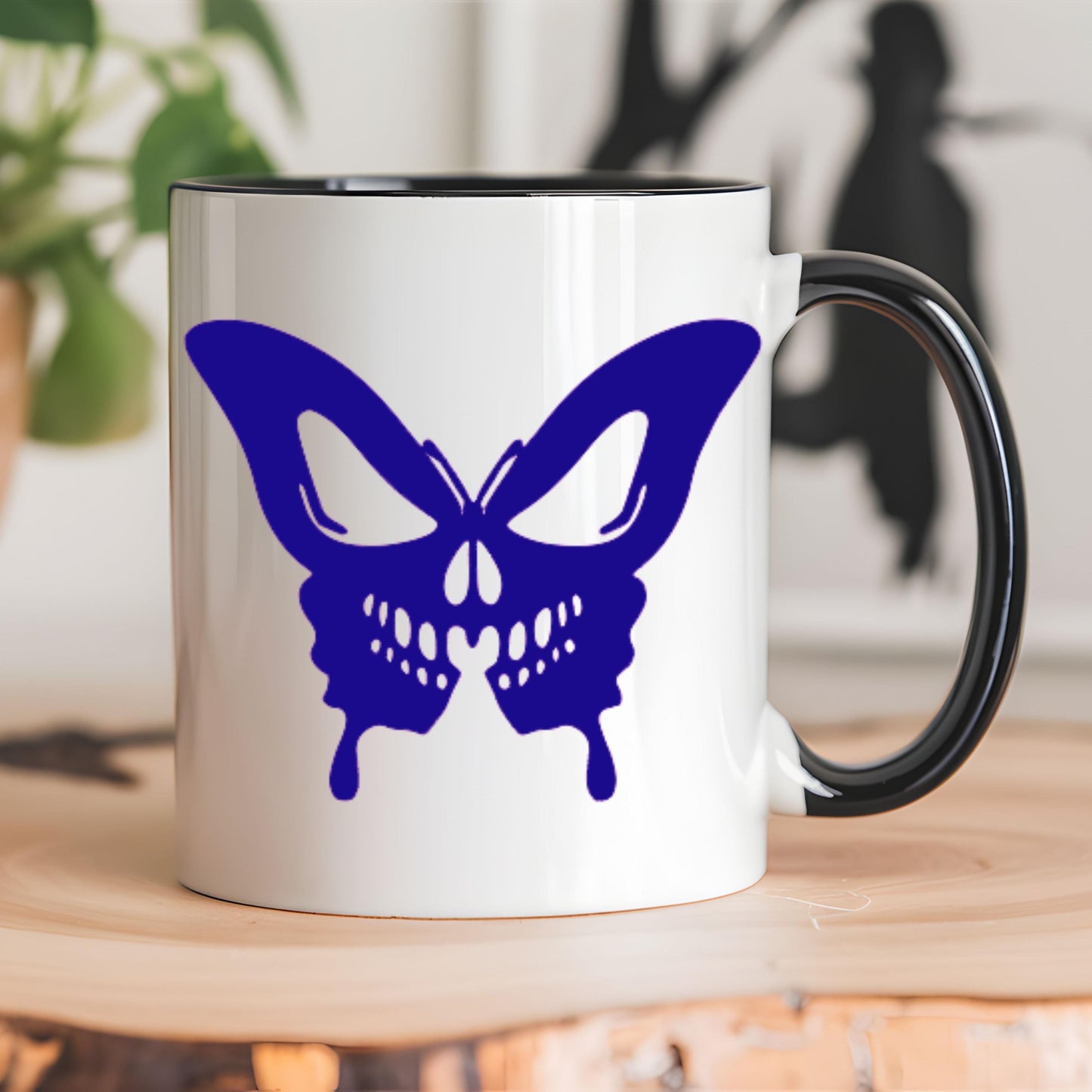Butterfly Skull Vinyl Decal, Decal for Car Windows, Laptop, Phones, Water Bottle, Mug, Tumblers, Wall Art, Journals, Notebooks, Skateboard