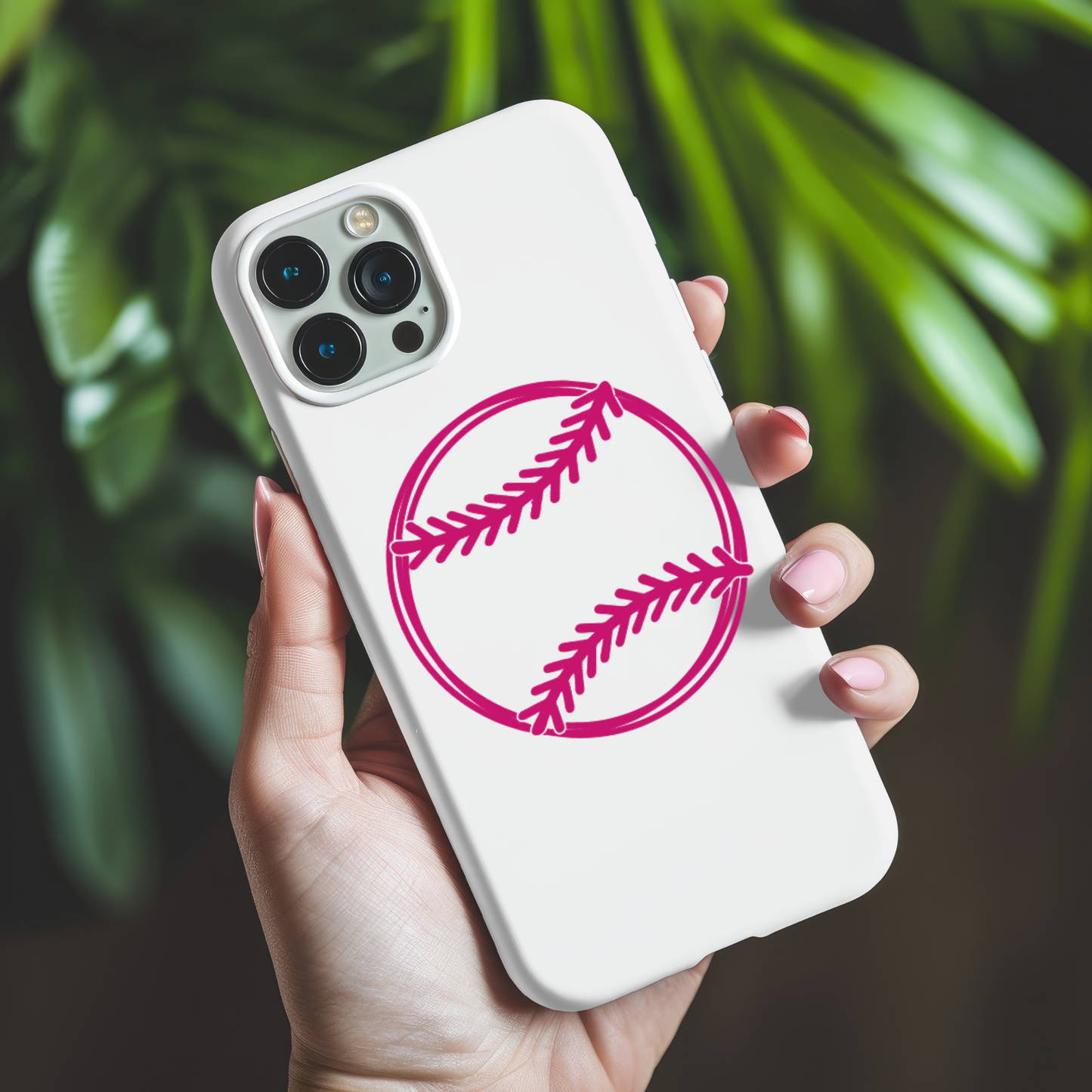 Minimalist Baseball Stitched Vinyl Decal