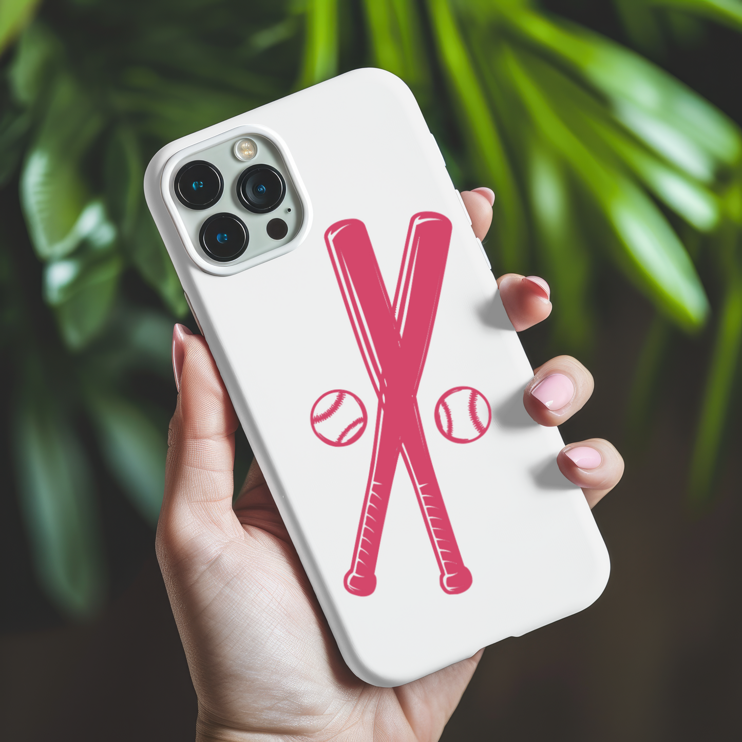 Crossed Baseball Bats with Balls Vinyl Decal