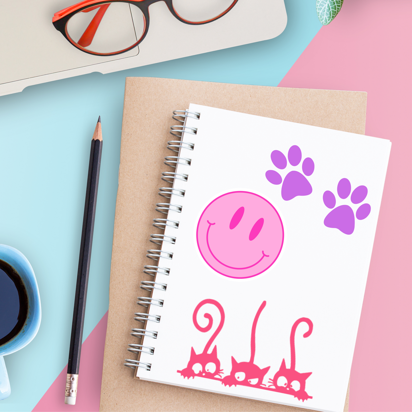 Peeking Cats Vinyl Decal