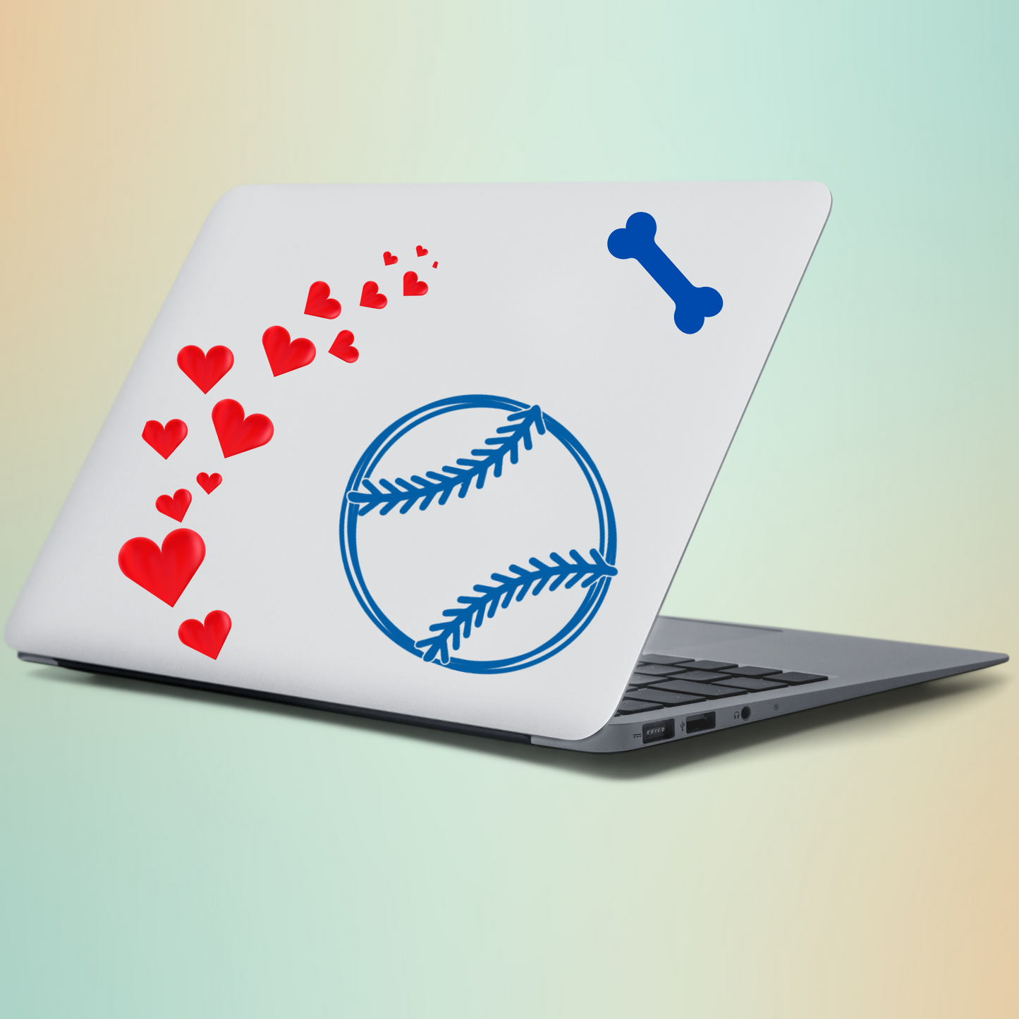 Minimalist Baseball Stitched Vinyl Decal