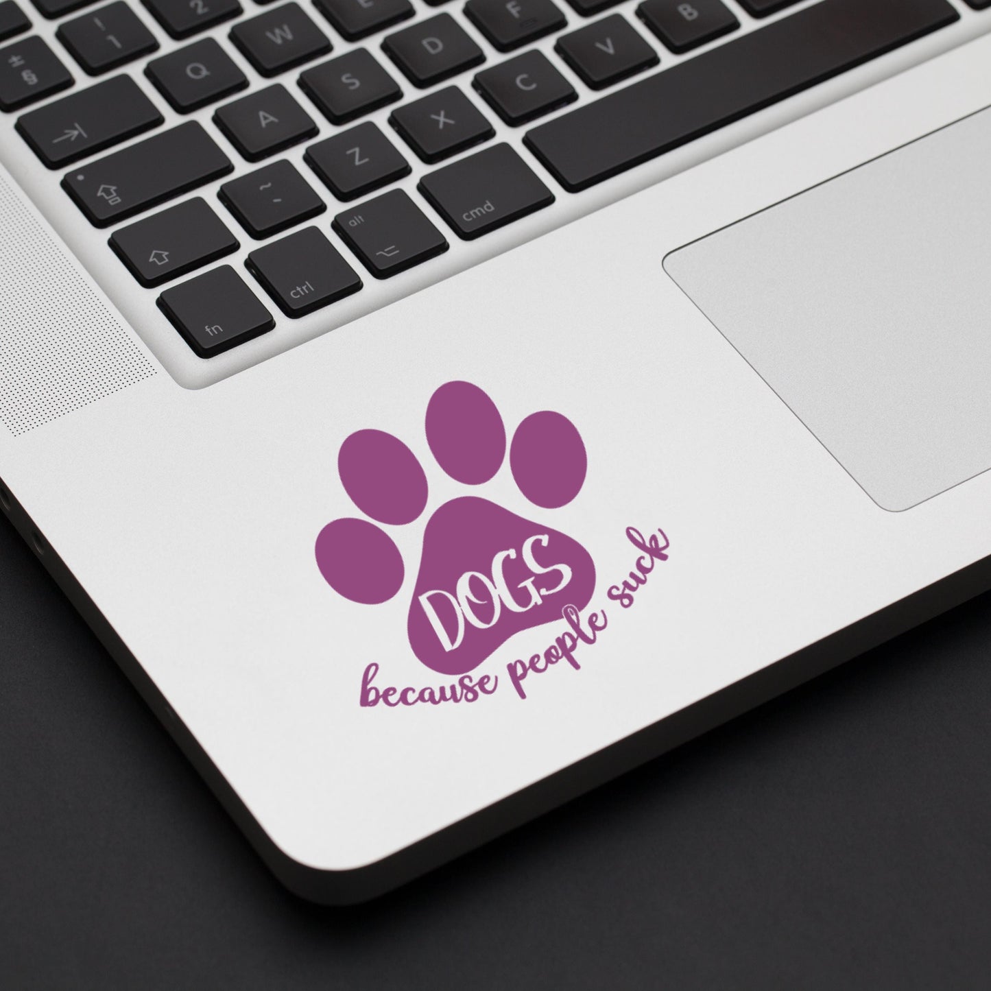 Dogs Because People Suck Vinyl Decal, Paw Print Decal, Car Decals, Sassy Decals for Laptops, Tumblers, Wall Art, Notebooks, Journals