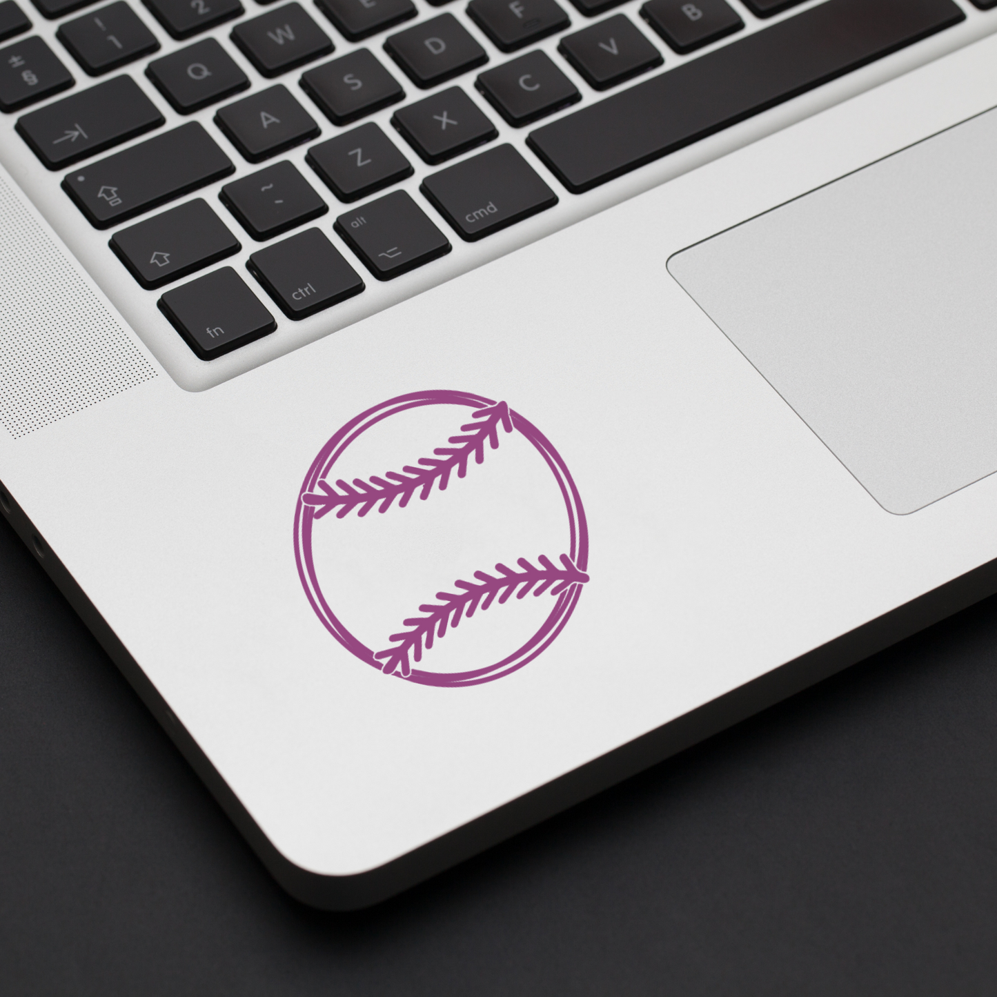 Minimalist Baseball Stitched Vinyl Decal