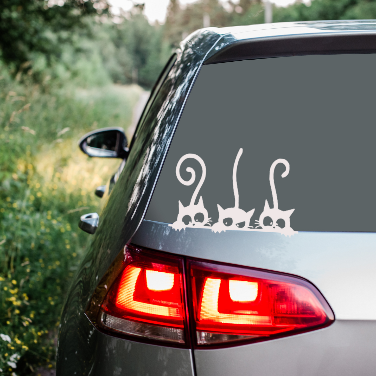 Peeking Cats Vinyl Decal