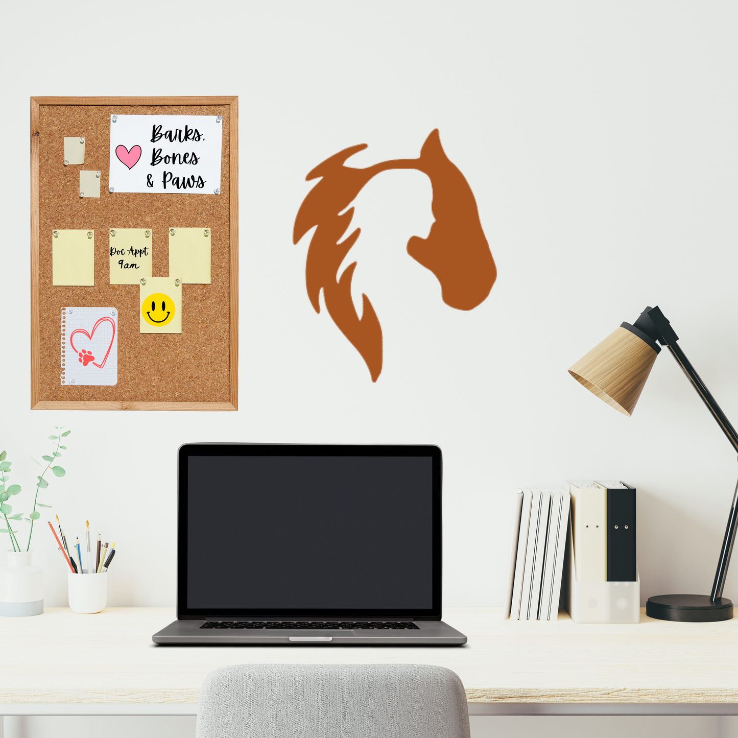 Horse & Woman Dual Silhouette Vinyl Decal
