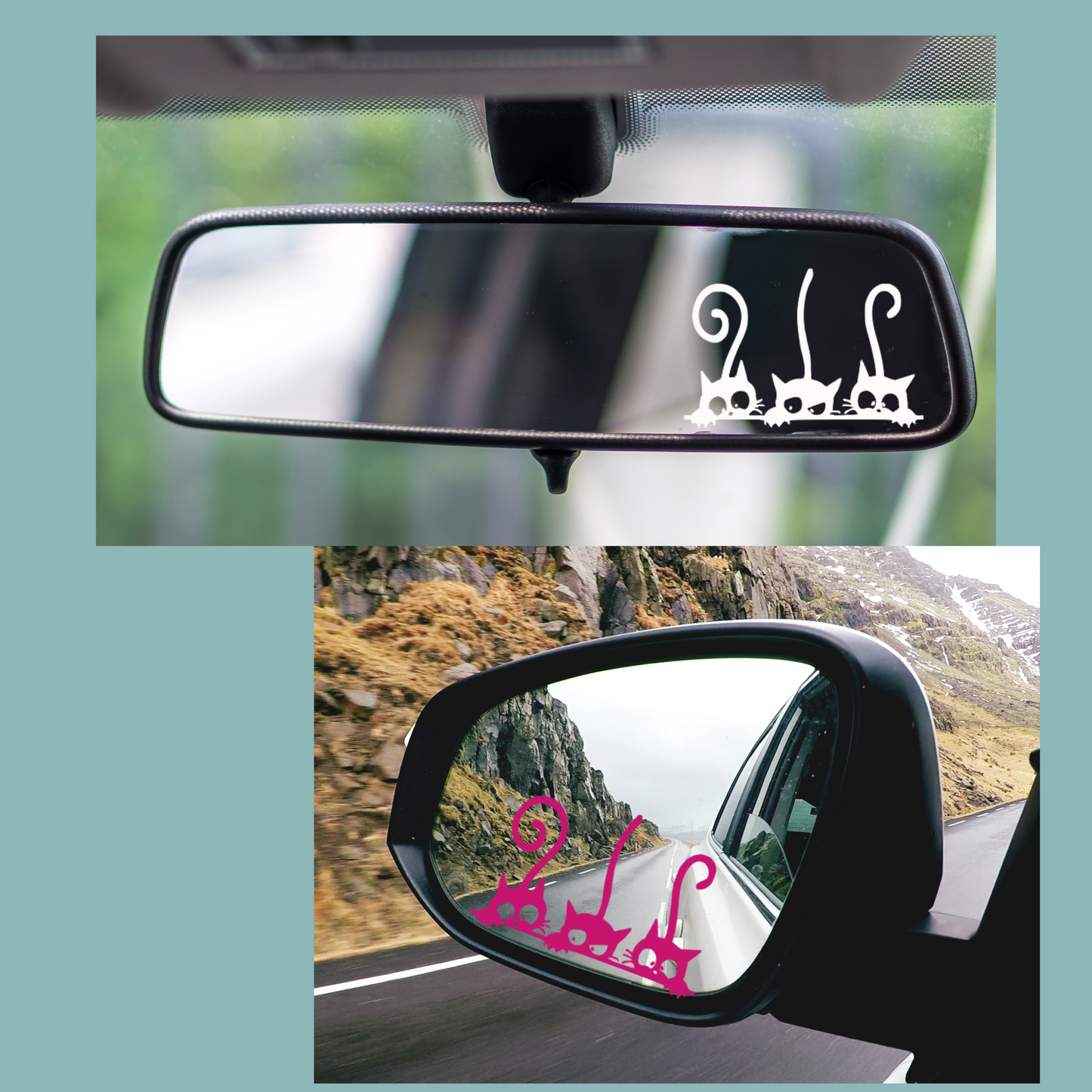 Peeking Cats Vinyl Decal