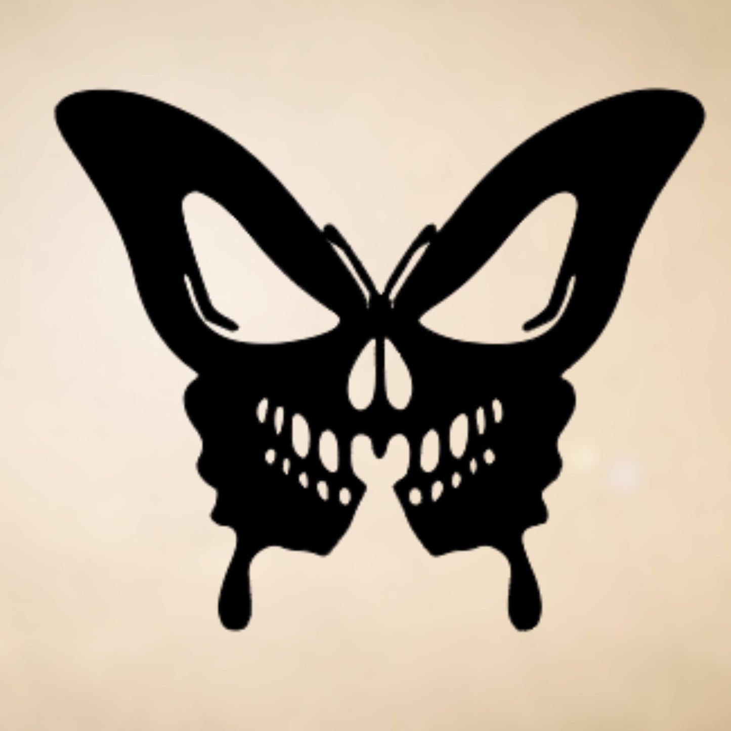 Butterfly Skull Vinyl Decal, Decal for Car Windows, Laptop, Phones, Water Bottle, Mug, Tumblers, Wall Art, Journals, Notebooks, Skateboard