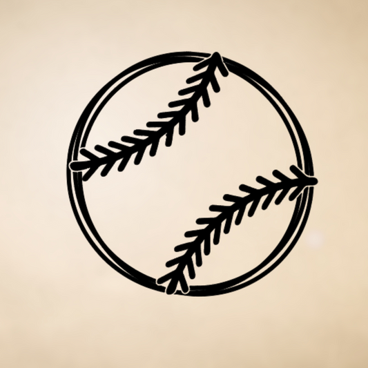 Minimalist Baseball Stitched Vinyl Decal