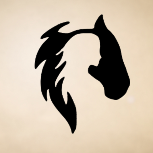 Horse & Woman Dual Silhouette Vinyl Decal