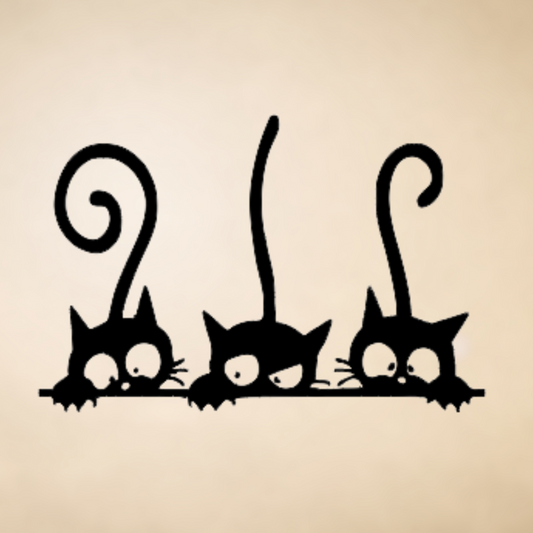 Peeking Cats Vinyl Decal