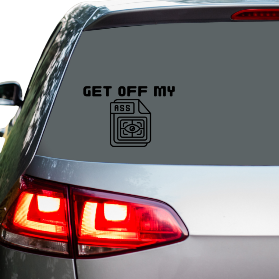 Get Off My Ass - QR Code - Vinyl Sticker Decal