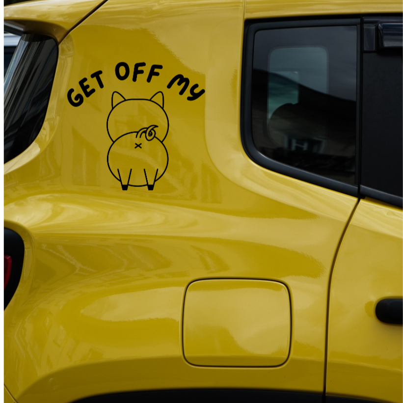 Get Off My Ass - Pig Vinyl Sticker Decal