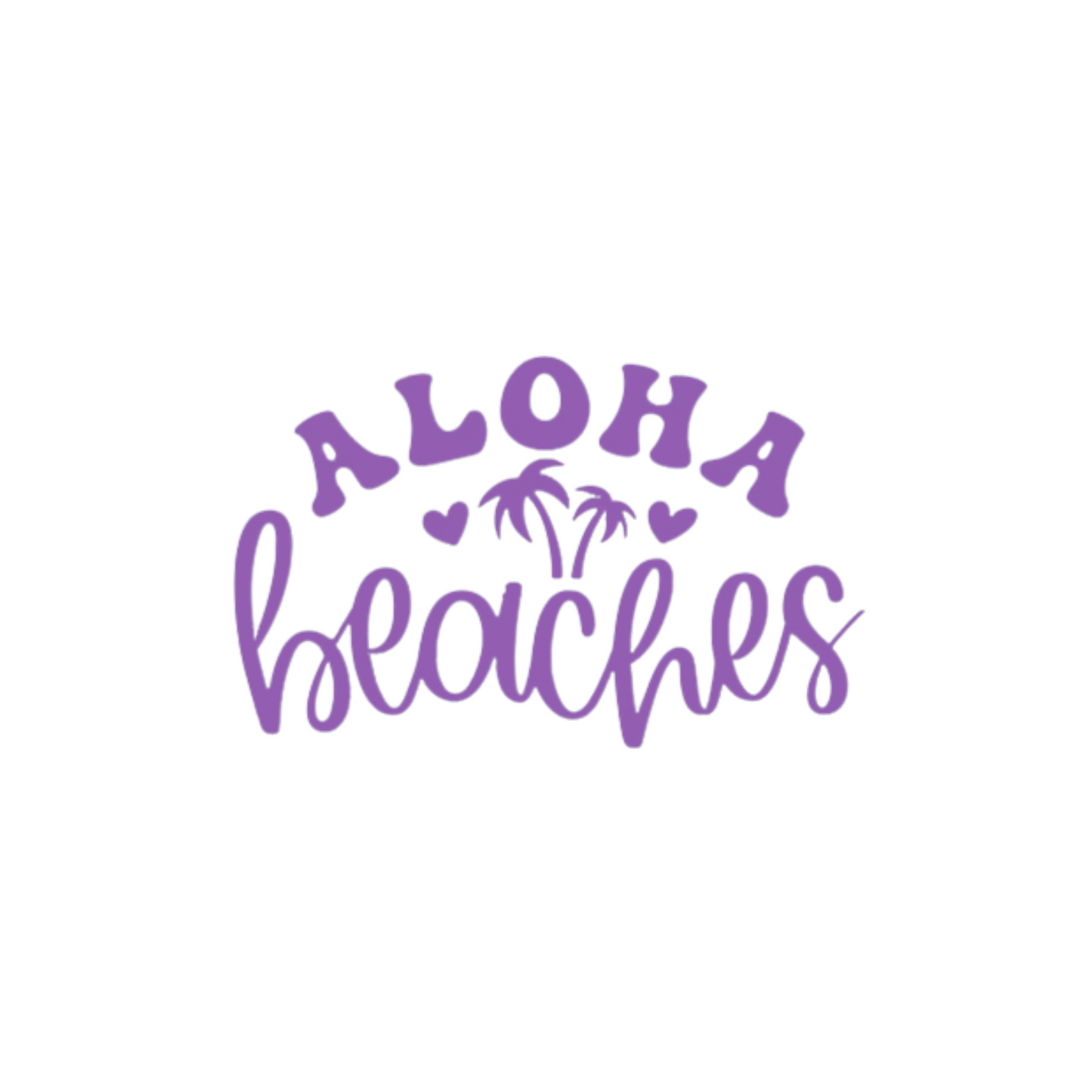 Aloha Beaches with Palm Trees Vinyl Decal