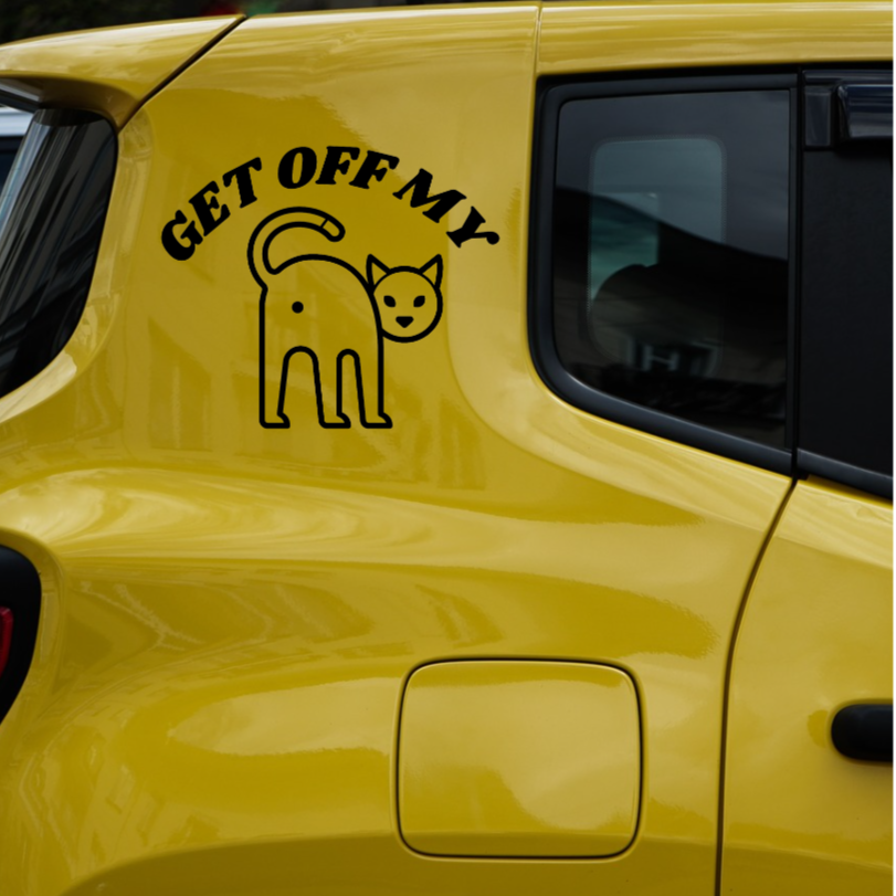 Get Off My Ass - Cat - Vinyl Sticker Decal