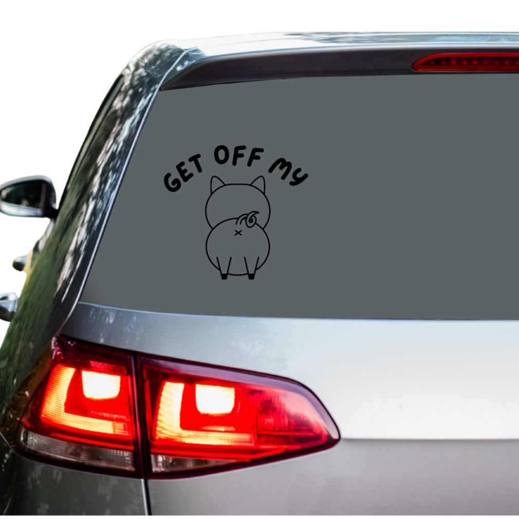 Get Off My Ass - Pig Vinyl Sticker Decal