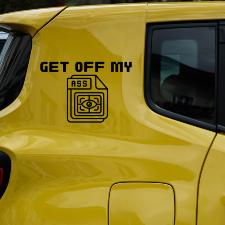 Get Off My Ass - QR Code - Vinyl Sticker Decal