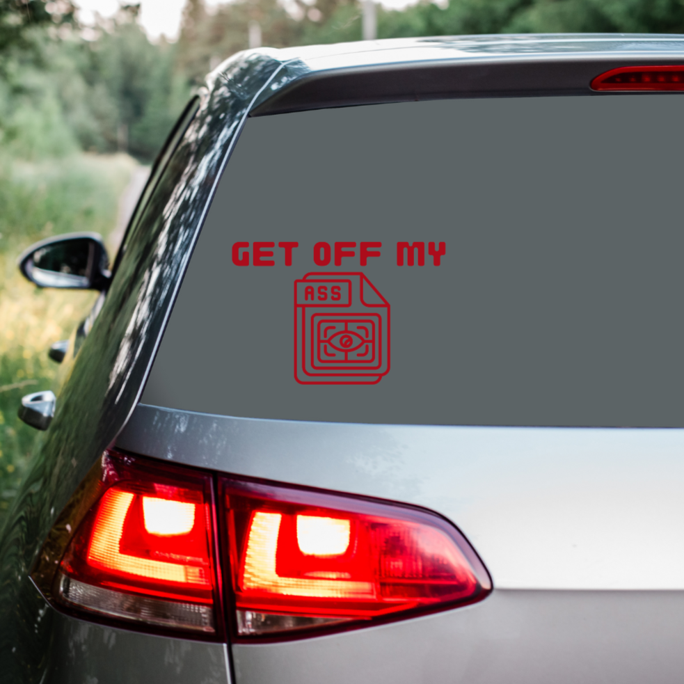 Get Off My Ass - QR Code - Vinyl Sticker Decal