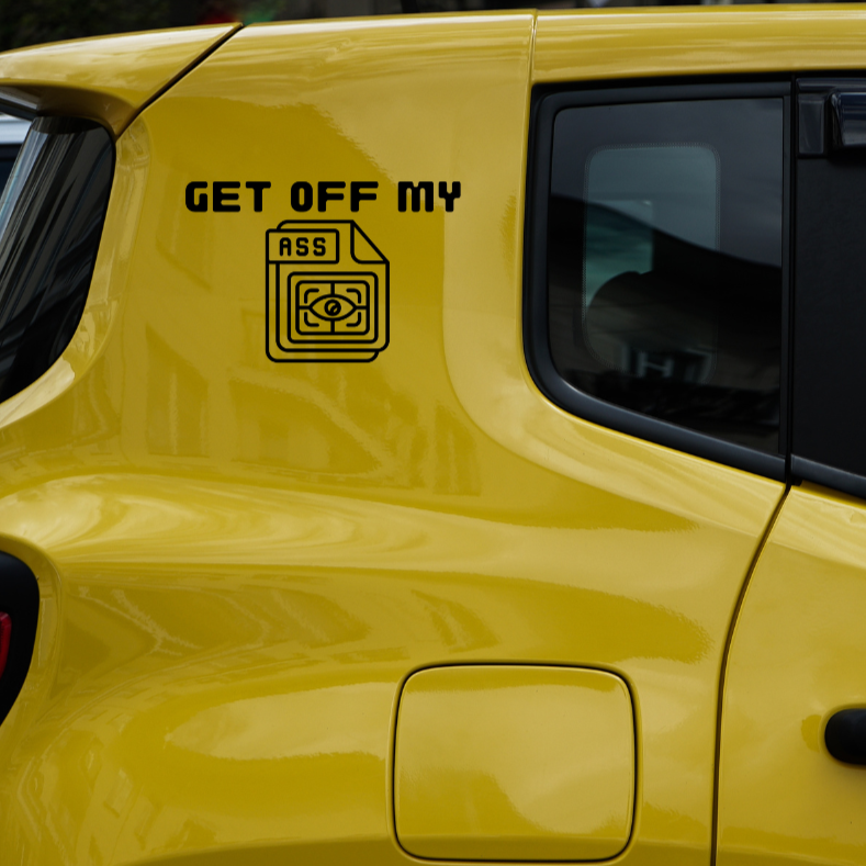 Get Off My Ass - QR Code - Vinyl Sticker Decal