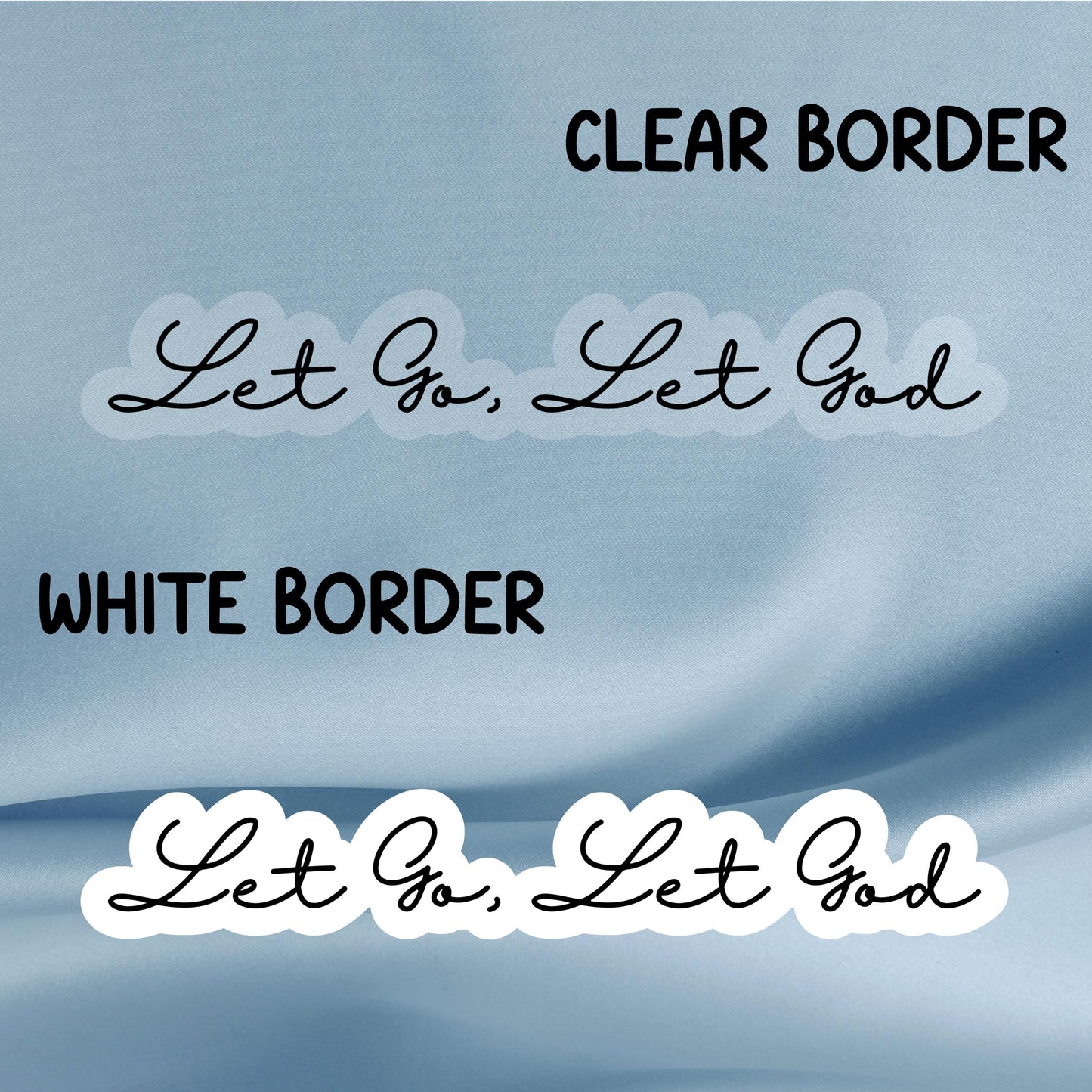 a white border with black writing on a blue background