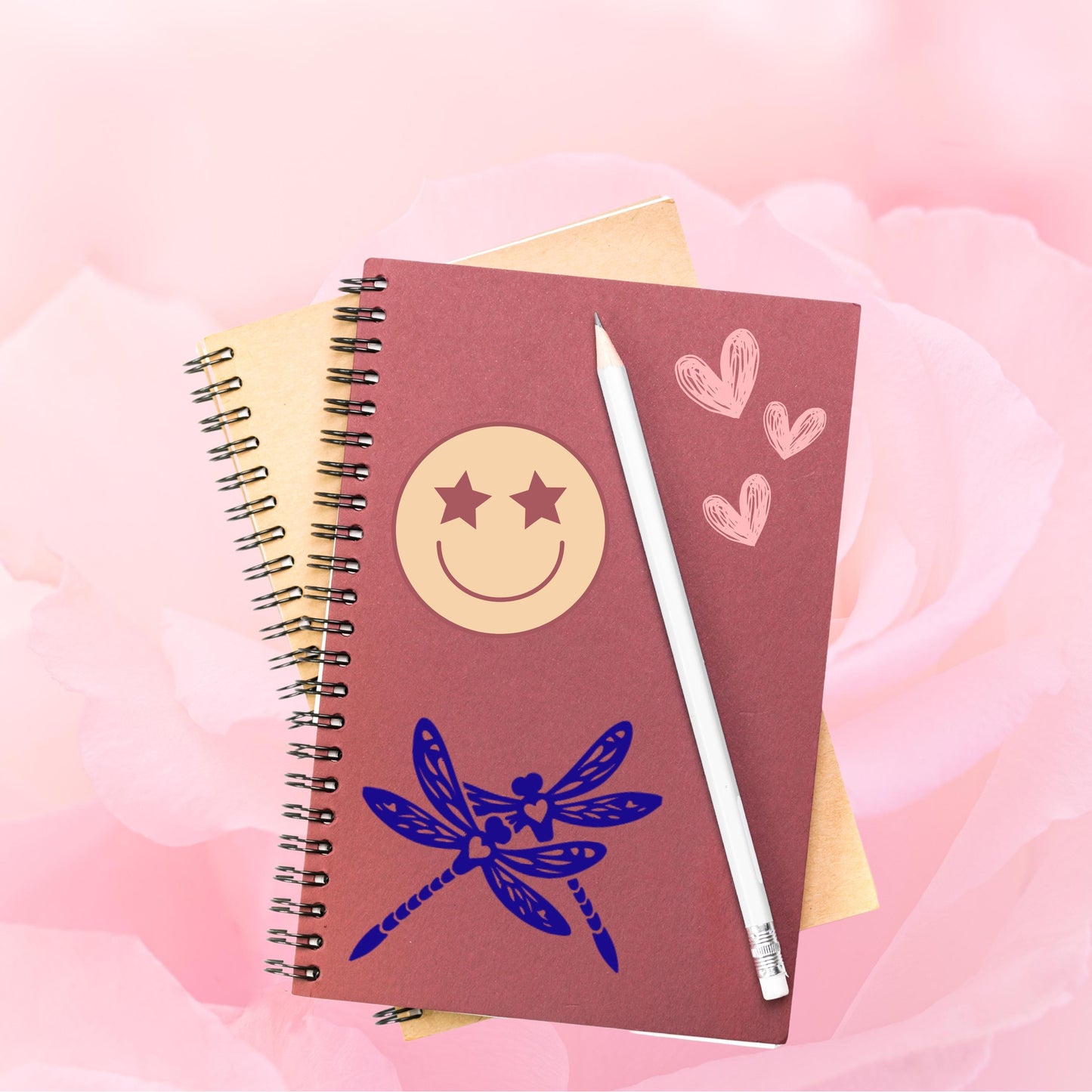 Beautiful Dragonfly Pair Vinyl Decal, Decal for Car Windows, Laptop, Phone, Water Bottle, Tumblers, Wall Art, Journals, Notebook, Skateboard