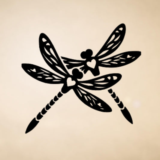 Beautiful Dragonfly Pair Vinyl Decal, Decal for Car Windows, Laptop, Phone, Water Bottle, Tumblers, Wall Art, Journals, Notebook, Skateboard